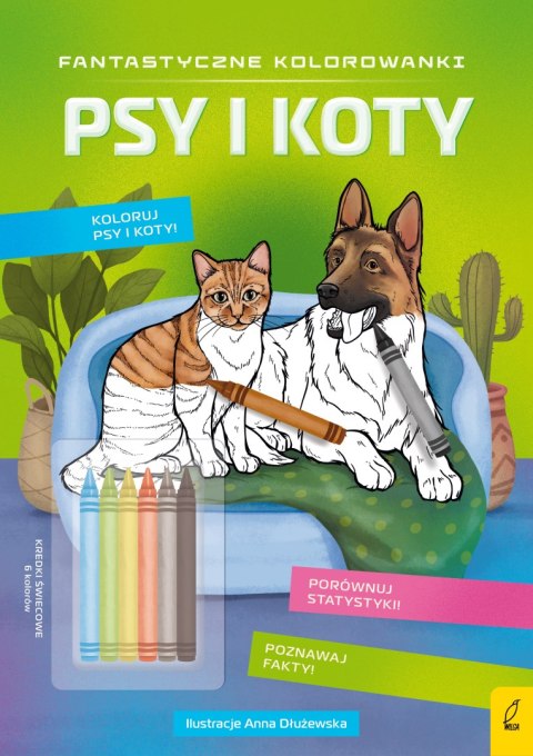 Psy i koty. Fantastyczne kolorowanki Psy i koty. Fantastyczne kolorowanki
