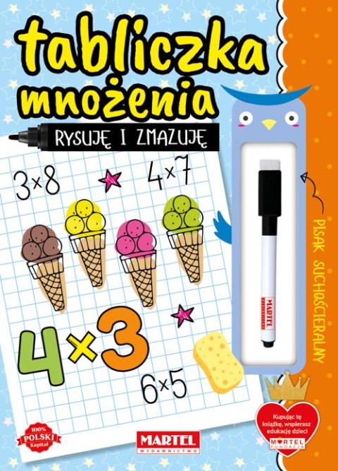 Tabliczka mnożenia z flamastrem. Rysuję i zmazuję Tabliczka mnożenia z flamastrem. Rysuję i zmazuję