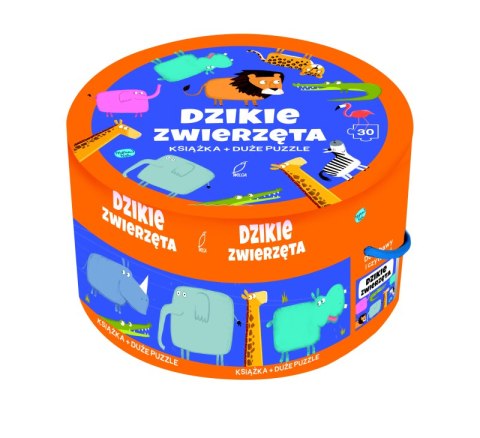 Puzzle 30 Na okrągło+ książka Dzikie zwierzęta Puzzle 30 Na okrągło+ książka Dzikie zwierzęta