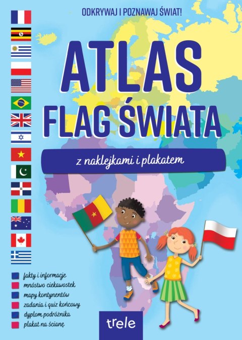 Atlas flag świata z naklejkami i plakatem. Atlasy z naklejkami Atlas flag świata z naklejkami i plakatem. Atlasy z naklejkami