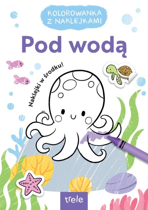 Pod wodą. Kolorowanka z naklejkami Pod wodą. Kolorowanka z naklejkami