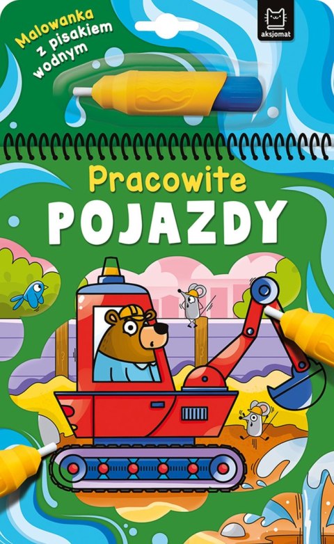 Pracowite pojazdy. Malowanka z pisakiem wodnym Pracowite pojazdy. Malowanka z pisakiem wodnym