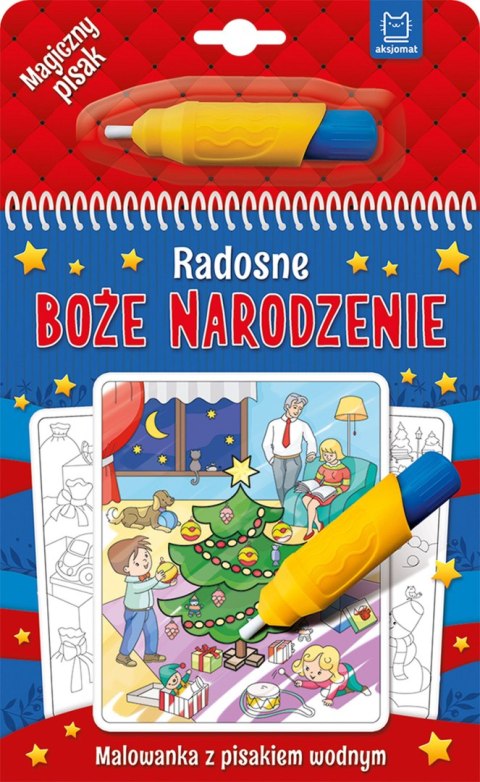 Radosne Boże Narodzenie. Malowanka z pisakiem wodnym Radosne Boże Narodzenie. Malowanka z pisakiem wodnym