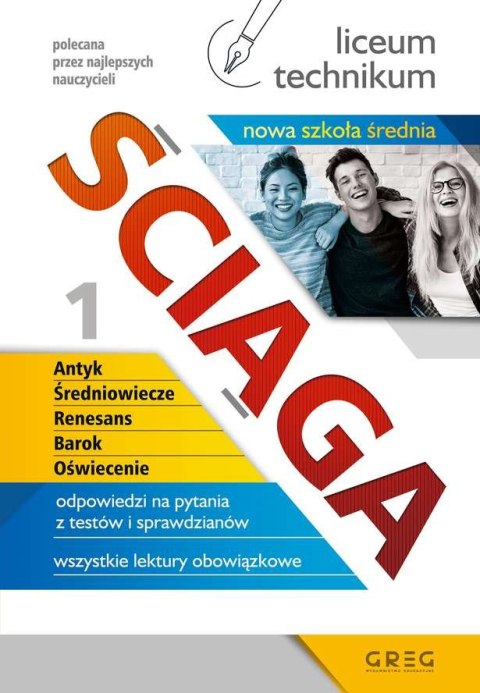 Ściąga. Antyk, Średniowiecze, Renesans, Barok, Oświecenie. Liceum, technikum. Część 1 Ściąga. Antyk, Średniowiecze, Renesans, Barok, Oświecenie. Liceum, technikum. Część 1
