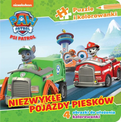 Niezwykłe pojazdy piesków. Puzzle i kolorowanki. Psi Patrol Niezwykłe pojazdy piesków. Puzzle i kolorowanki. Psi Patrol