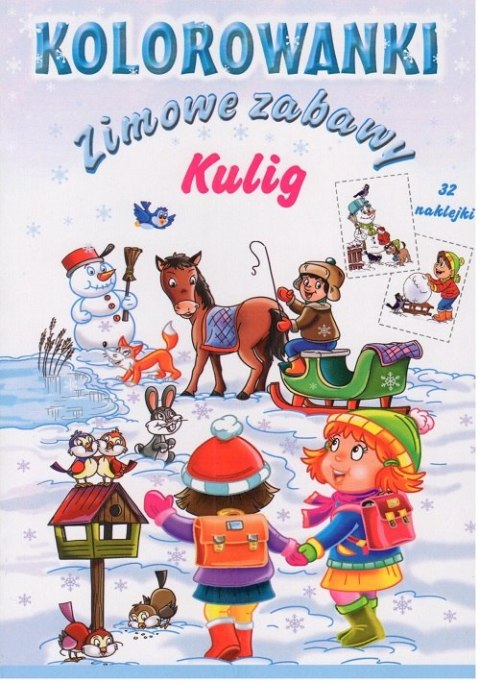 Zimowe zabawy. Kulig. Kolorowanki Zimowe zabawy. Kulig. Kolorowanki