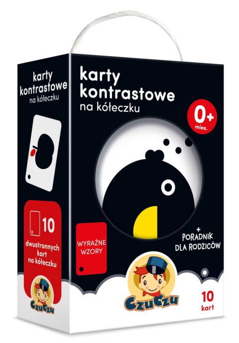Karty kontrastowe na kółeczku dla dzieci 0 miesięcy + czuczu Karty kontrastowe na kółeczku dla dzieci 0 miesięcy + czuczu