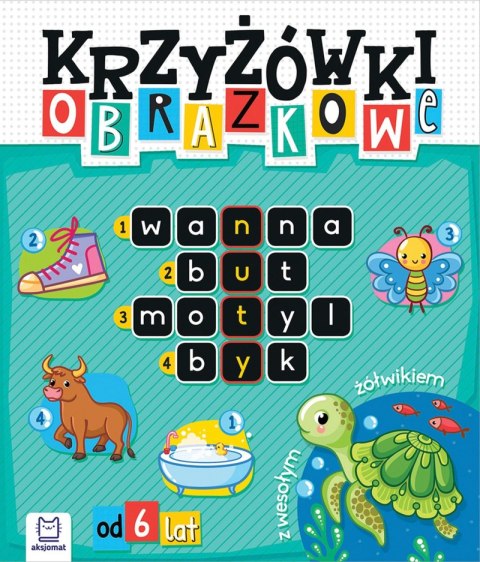 Krzyżówki obrazkowe z wesołym żółwikiem 6+ Krzyżówki obrazkowe z wesołym żółwikiem 6+