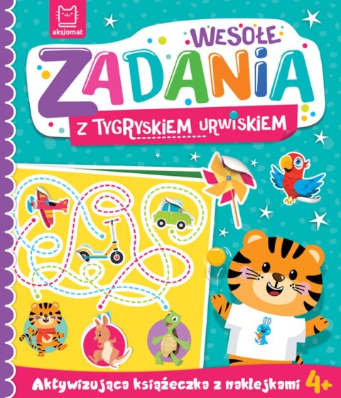 Wesołe zadania z tygryskiem urwiskiem. Aktywizująca książeczka z naklejkami 4+ Wesołe zadania z tygryskiem urwiskiem. Aktywizująca książeczka z naklejkami 4+