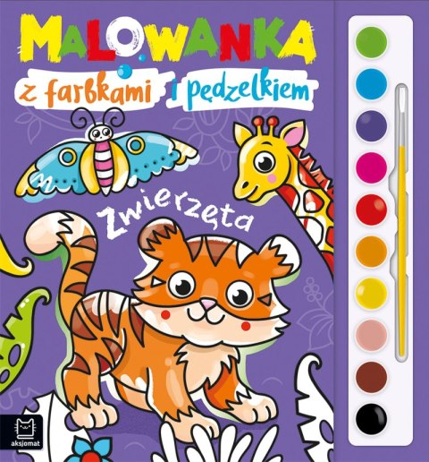 Malowanka z farbkami i pędzelkiem. Zwierzęta. Malowanka z farbkami i pędzelkiem Malowanka z farbkami i pędzelkiem. Zwierzęta. Malowanka z farbkami i pędzelkiem