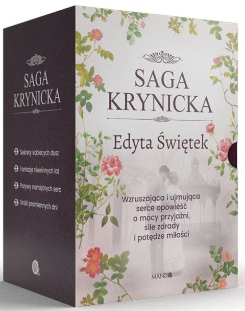 Pakiet Saga Krynicka Sekrety kobiecych dusz / Fantazje niewinnych lat / Porywy namiętnych serc / Uroki promiennych dni Pakiet Saga Krynicka Sekrety kobiecych dusz / Fantazje niewinnych lat / Porywy namiętnych serc / Uroki promiennych dni