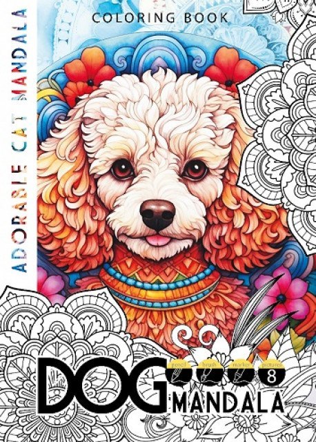 Kolorowanka A4 Dog Mandala Psy Kolorowanka A4 Dog Mandala Psy