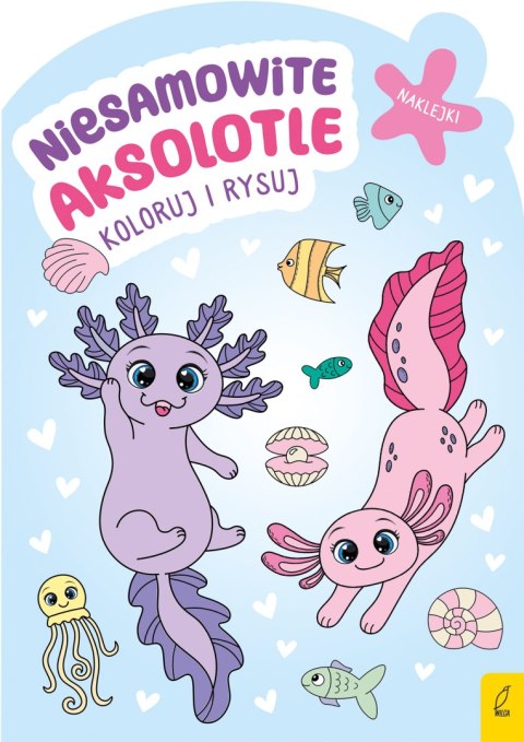 Niesamowite aksolotle. Koloruj i rysuj Niesamowite aksolotle. Koloruj i rysuj