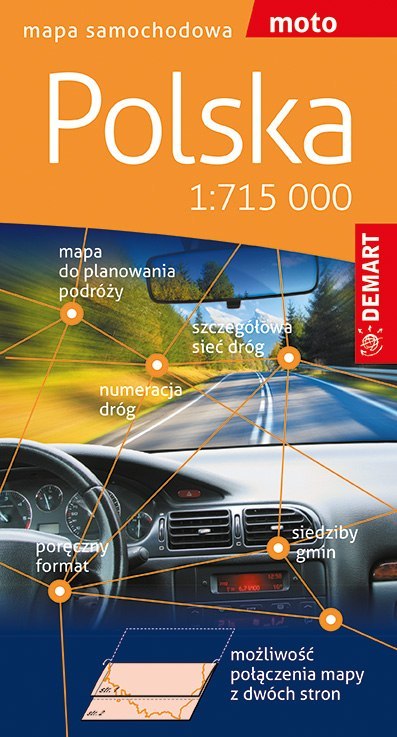 Polska. Mapa samochodowa 1:715 000 wyd. 2024 Polska. Mapa samochodowa 1:715 000 wyd. 2024
