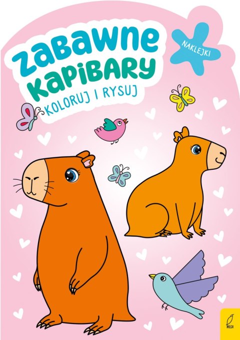 Zabawne kapibary. Koloruj i rysuj Zabawne kapibary. Koloruj i rysuj