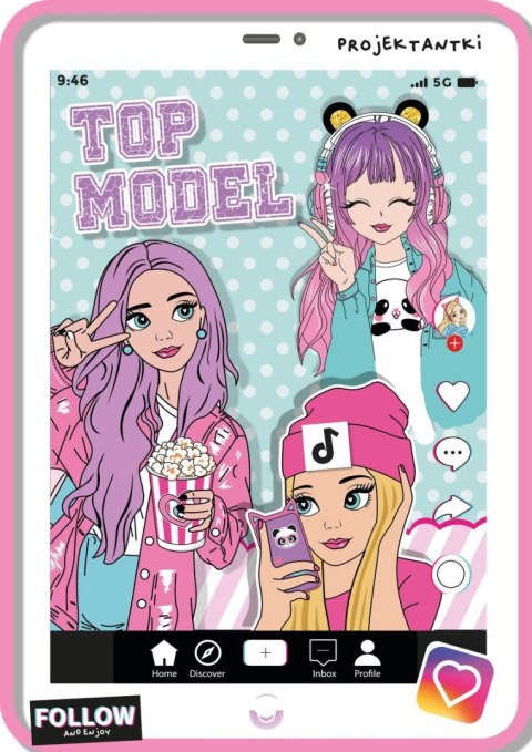 Top model. Kolorowanka z wykrojnika Top model. Kolorowanka z wykrojnika