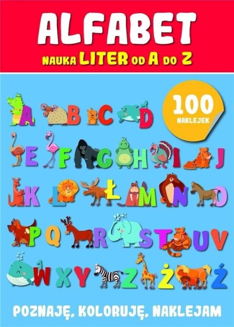 Alfabet. Nauka liter z naklejkami Alfabet. Nauka liter z naklejkami