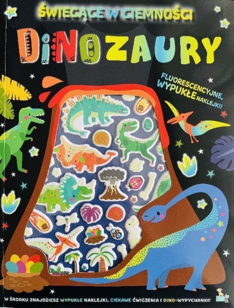 Dinozaury. Wypukłe naklejki świecące w ciemności Dinozaury. Wypukłe naklejki świecące w ciemności