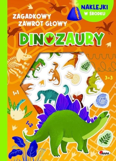 Dinozaury - wypukłe naklejki. Zagadkowy zawrót głowy Dinozaury - wypukłe naklejki. Zagadkowy zawrót głowy