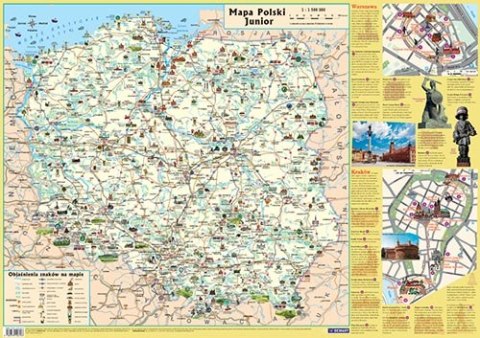 Mapa Polski Junior. Mapa w tubie Mapa Polski Junior. Mapa w tubie