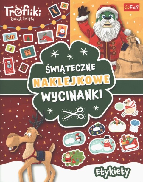 Etykiety. Trefliki ratują święta. Świąteczne naklejkowe wycinanki Etykiety. Trefliki ratują święta. Świąteczne naklejkowe wycinanki