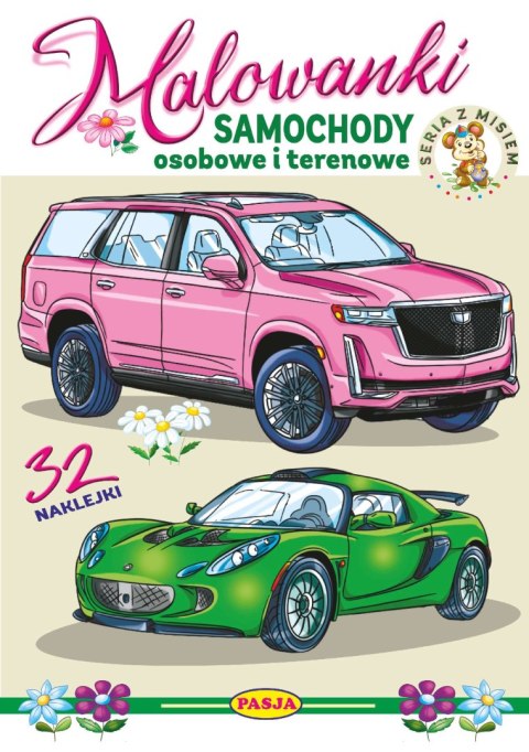Samochody osobowe i terenowe. Malowanki. Seria z misiem Samochody osobowe i terenowe. Malowanki. Seria z misiem