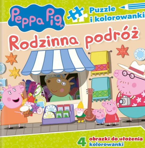 Rodzinna podróż. Puzzle i kolorowanki. Świnka Peppa Rodzinna podróż. Puzzle i kolorowanki. Świnka Peppa