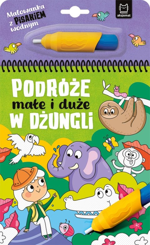W dżungli. Malowanka z pisakiem wodnym W dżungli. Malowanka z pisakiem wodnym
