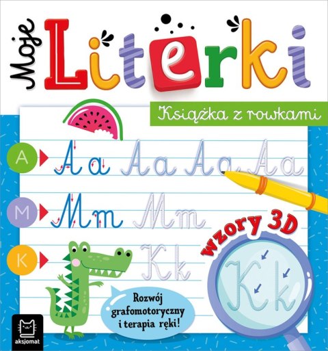 Moje literki. Książka z rowkami. Wzory 3D Moje literki. Książka z rowkami. Wzory 3D