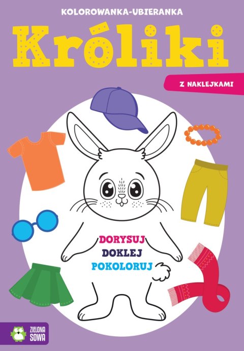 Króliki. Kolorowanka-ubieranka Króliki. Kolorowanka-ubieranka