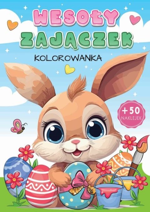 Wesoły zajączek. Kolorowanka Wesoły zajączek. Kolorowanka