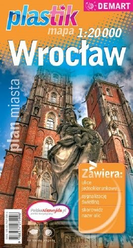 Wrocław plan miasta 1:20 000 mapa foliowana Wrocław plan miasta 1:20 000 mapa foliowana