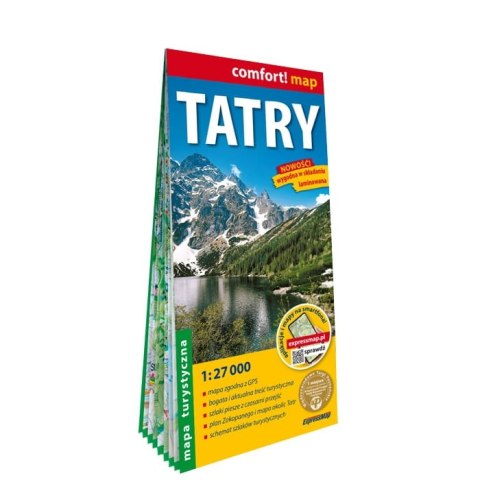 Tatry laminowana mapa turystyczna 1:27 000 Tatry laminowana mapa turystyczna 1:27 000