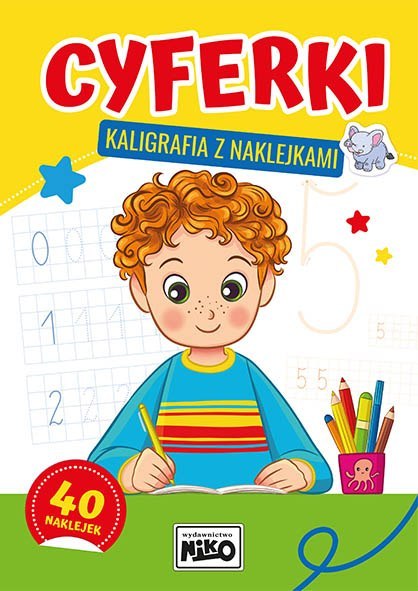 Cyferki. Kaligrafia z naklejkami