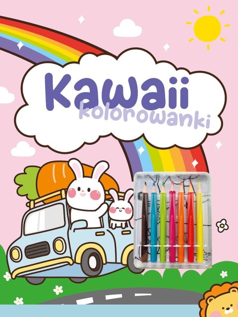 Kawaii kolorowanki. Różowa