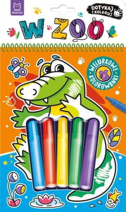 W zoo. Welurkowe kolorowanki. Dotykaj i koloruj