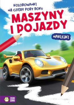 Maszyny i pojazdy. Kolorowanki na cztery pory roku
