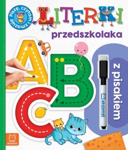 A, B, C. Literki przedszkolaka z pisakiem. Piszę, czytam i zmazuję