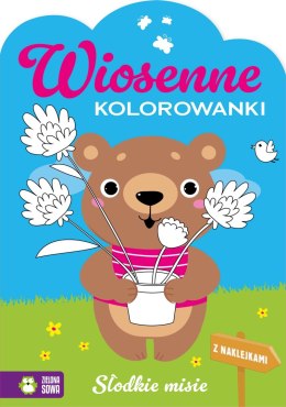Słodkie misie. Wiosenne kolorowanki